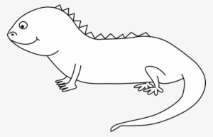 Iguana - Iguana Black And White Clipart Png
