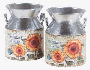 Metal Vintage Sunflower Milk Jug - Jug
