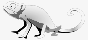 Iguana Clip Art Clipart - Cute Black And White Lizards