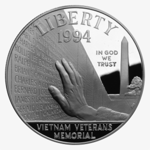 1994 Vietnam Veterans War Memorial Commemorative Silver - 1994 Vietnam Veterans Memorial Silver Proof