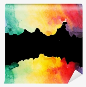 Watercolor Hand Painted Corners Design - Watercolor Painting