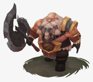 Hand Painted Battle Dwarf With Axe - Paint 3d Low Poly