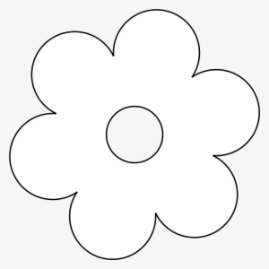 Flower Black And White Simple - Black & White Flowers Clipart