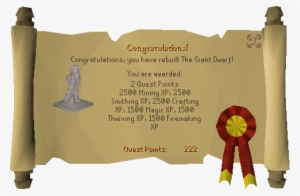 The Giant Dwarf Reward Scroll - Demon Slayer Osrs