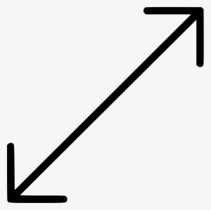 Diagonal Arrow Scale Transform Move Corner Comments - Png Arrow