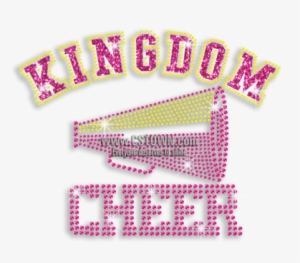 Kingdom Cheer Megaphone Rhinestone Glitter Rhinestud - Graphic Design