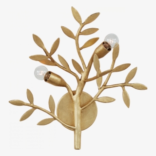 Mandeville Sconce In Antique Gold Leaf - Acacia Greggii