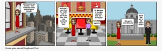 The Woman The Waitress And The Mansion - Cartoon