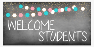 Blank Welcome Students Vinyl Banner - Circle