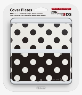 New 3ds Cover Plate 15 Black & White Dots - New Nintendo 3ds Hülle