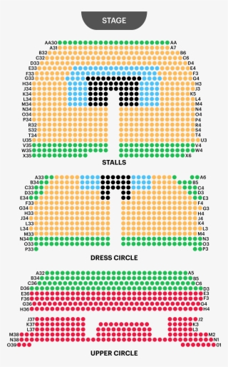 Adelphi Theatre Seating Plan - Circle