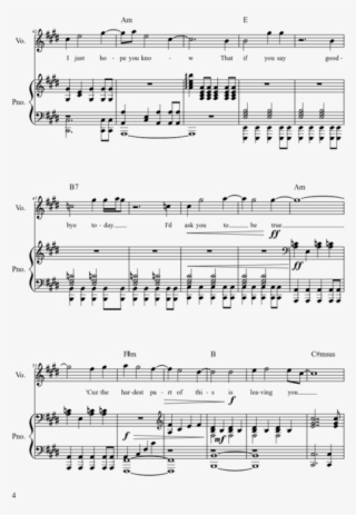 Party's Over Piano Chords