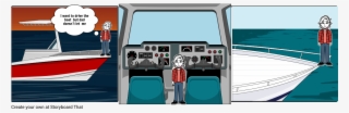 Boat Seen Of Teenager - Cartoon