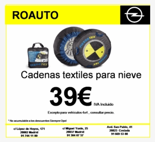 Cadenas Textiles Para Nieve 39€ Iva Incluido - Online Advertising