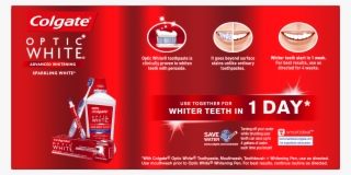 Colgate Optic White Whitening Toothpaste, Sparkling - Colgate Optic White Toothpaste Ad