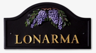 Wisteria House Sign - Label