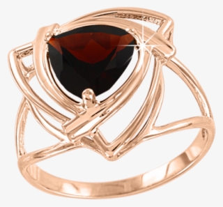 Lady´s Ring In Red Gold Of 585 Assay Value With Garnet - Ring