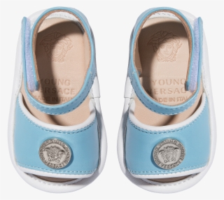 Leather Sandals With Medusa Coin - Ballet Flat