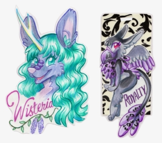 Wisteria And Royalty Badges - Illustration