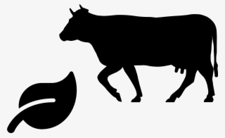 Sustainable Meat Icon - Transparent Cow Silhouette
