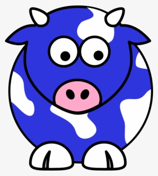 Blue Cow Svg Clip Arts 534 X 594 Px