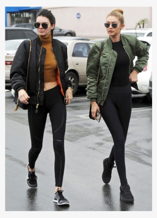 Kendall Jenner And Gigi Hadid Sport Bomber Jackets - Alpha Industries Varsity Jacket Uo