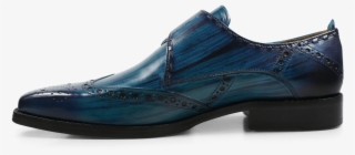 Monks Nicolas 2 Ice Blue Shade & Lines Navy - Suede