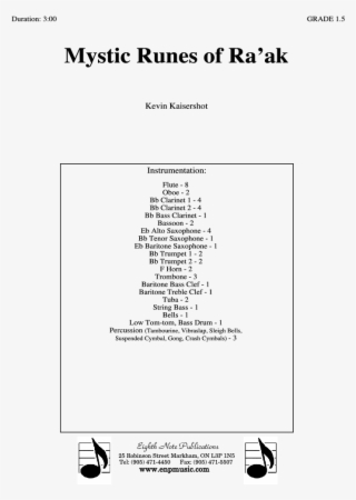 Mystic Runes Of Ra'ak Thumbnail - Eye Of The Storm Sheet Music