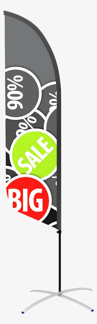 Portable Beach Flag Pole Base Curved Iron Cross Base - Banner