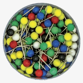 Treeline Assorted 100 Pvc Colour Map Pins - Stained Glass