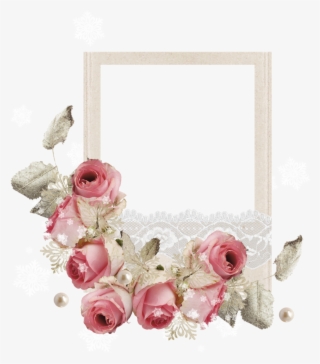 Frame Sticker - White Rose Frame Png
