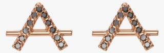 Icon Earring With Black Diamonds - Earrings