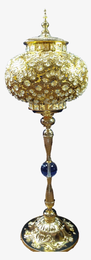 Hand Crafted Globe Mubkhara, 3ft Tall In Gold - Brass