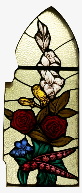 Stjohnsashfield Stainedglass Flowers Right