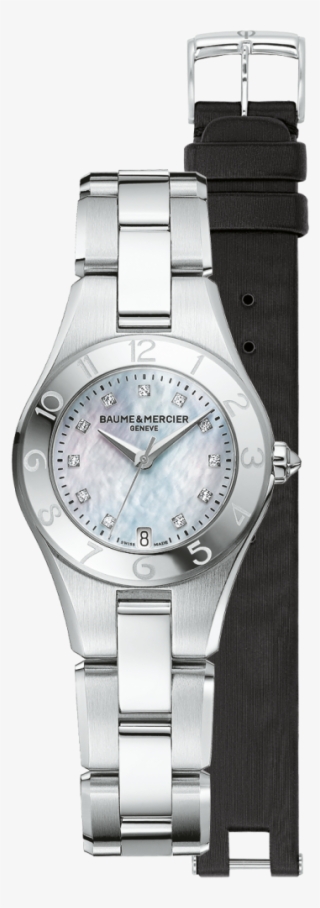 Baume And Mercier Ladies Stainless Steel And Mother - Baume Et Mercier Linea 10009