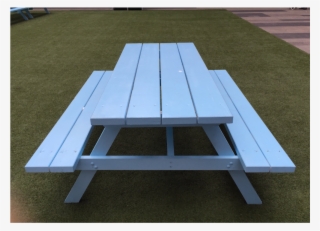 Park White Bench - Picnic Table