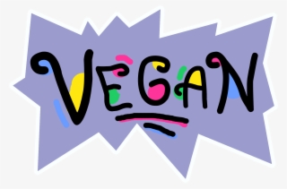 Cute Vegan Print In Rugrats Style - Graphic Design
