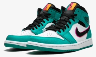 Jordan 1 Mid South Beach On Feet