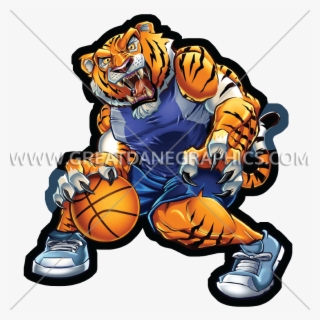 Jpg Free Library Production Ready Artwork For T Shirt - Basketball Tiger Png
