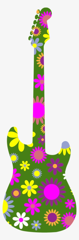 This Free Icons Png Design Of Retro Floral Guitar