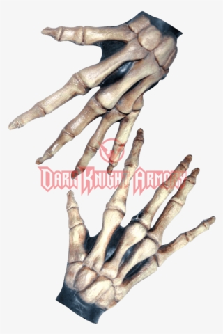 Bone Colored Large Skeleton Costume Hands - Skeleton Hands Costume