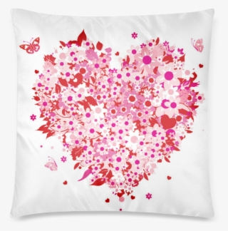 Clipart Mothers Day Hearts Custom Zippered Pillow Case - Heart Love Flower Png
