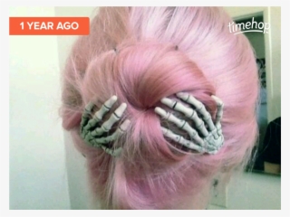 Skeleton Hand Hair Clips
