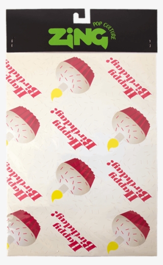 Happy Birthday Cupcake Gift Wrap - Zing Pop Culture