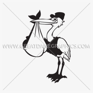Stork Clipart Standing - Illustration