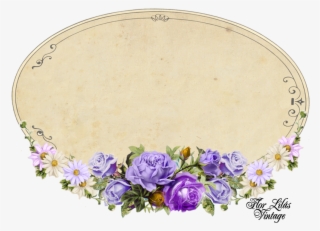 Este Mais Apagado - Flores Vintage Lilás Png