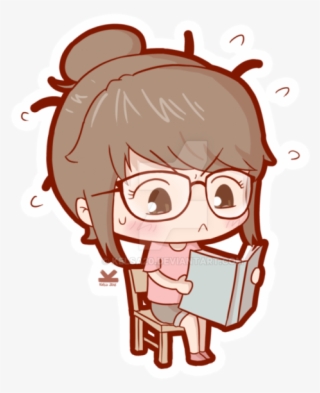 Anime Chibi Study Png - Anime Chibi Girl Studying