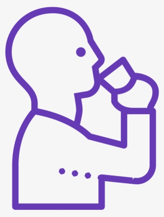 Drinking Clipart Purple - Drinking Water Icon Png