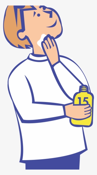 Put On Clipart Cartoon - Put On Sun Cream Clipart