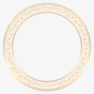 Round Golden Deco Frame Png Clip Art Image